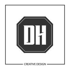 Initial Letter DH Logo Template Design Vector Illustration