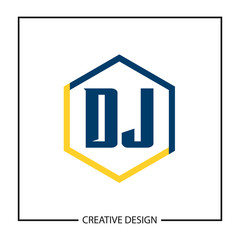 Initial Letter DJ Logo Template Design Vector Illustration