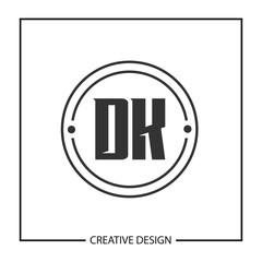 Initial Letter DK Logo Template Design Vector Illustration