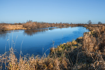 Autumn river chick. Western Siberia, Novosibirsk region