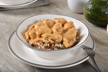Coconut Curried Chicken on Rice