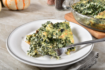 Gluten-free spinach quiche