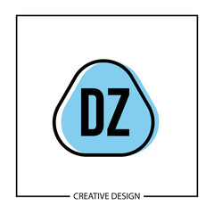 Initial Letter DZ Logo Template Design Vector Illustration