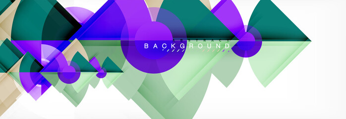 Trendy circles composition geometric background