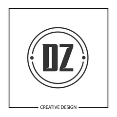 Initial Letter DZ Logo Template Design Vector Illustration