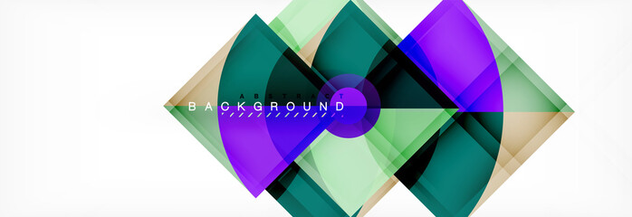 Trendy circles composition geometric background