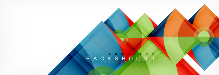 Triangles and circle geometric background