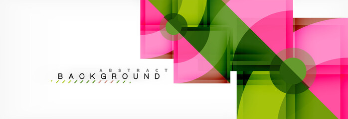 Trendy circles composition geometric background