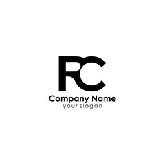 letter rc logo template