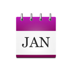 illustration of the calendar in January