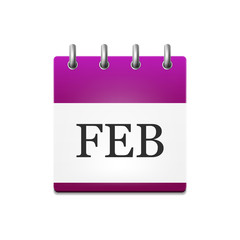 illustration of the calendar in February