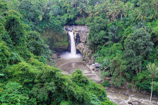 Bali island, the highest waterfall in the jungle