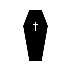 Obraz premium Coffin lid with a cross on it