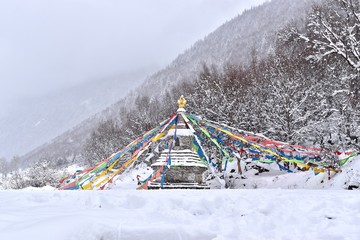 Stupa in Rilongzhen, Sichuan, China  