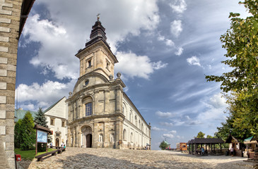 Fototapeta na wymiar Benedictine monastery and basilica Holy Cross Swietokrzyskie Mountains
