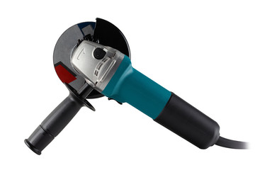 Angle grinder on white background
