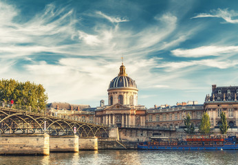 Fototapeta premium Institut de France in Paris, France on a summer day. Spectacular travel background.