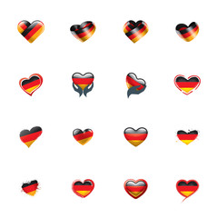 Germany flag, vector illustration on a white background