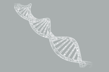 2d render of dna structure, abstract background