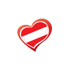 Austria flag, vector illustration on a white background