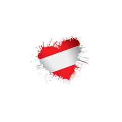 Austria flag, vector illustration on a white background