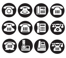Office phones icon set