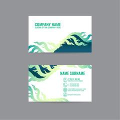 Thai Art Card Vector business cards. on gray background