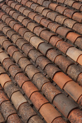 Tiled roof closeup