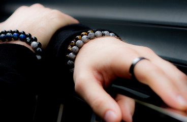 Men's bracelets on hand