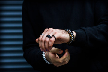 Men's bracelets on hand