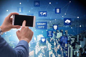 Smart city in innovation concept