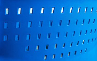 Close up view and shade. Small gaps of blue chair.