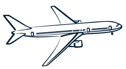 Sketch of passenger liner. 