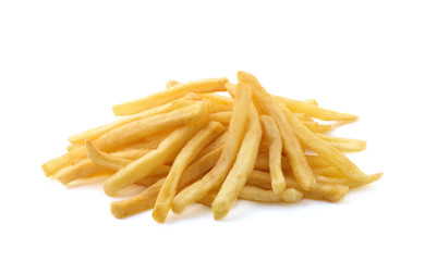 potato fry on white isolated background