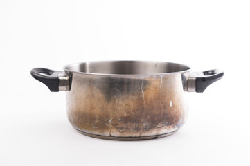 Old frying pan with butter