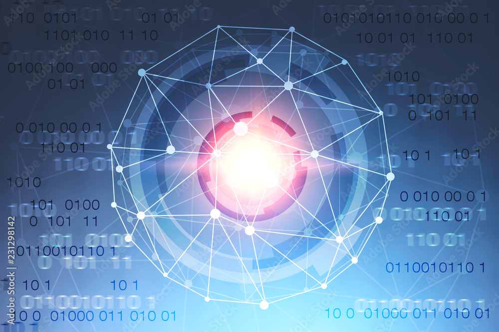 Poster hud and polygons, binary code