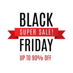 Black Friday super sale inscription design template
