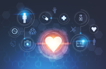 Immersive medical icons intreface