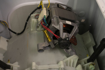 A carbon brush of a washing machine without housing