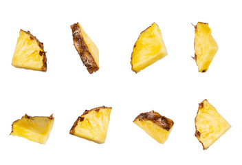 set of pineapple slices - obrazy, fototapety, plakaty