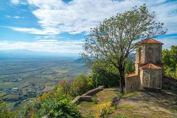 Fototapeta na wymiar View from Nekresi, historic monastery in Kakheti, Georgia