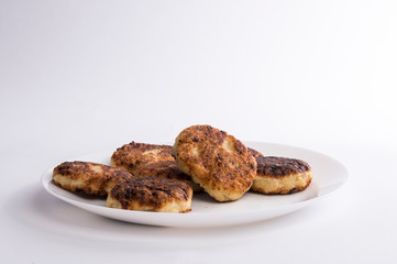 Fried cheesecake on a plate