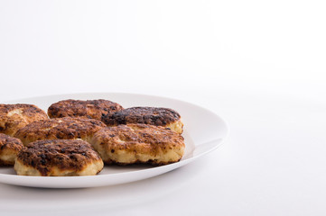 Fried cheesecake on a plate