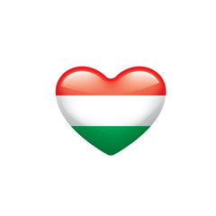 Fototapeta premium Hungary flag, vector illustration on a white background