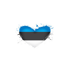 Estonia flag, vector illustration on a white background