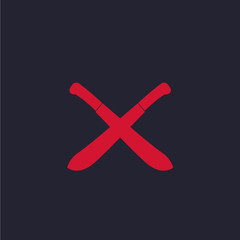 Obraz premium machete crossed, vector