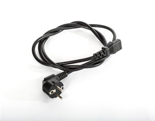 Twisted black power cord