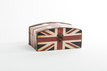 Box with the pattern of the British flag