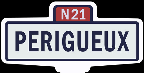 PERIGUEUX - Ancien panneau entrée d'agglomération