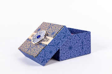 Blue laced gift box